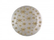 Golden Stars  Charger Plater White/Gold