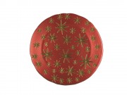 Golden Stars Charger Plate Red/Gold