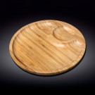 Бамбуковое блюдо круглое с соусником 30,5 см WL-771044/A