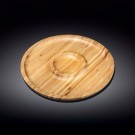 Бамбуковое блюдо круглое двухсекционное 20,5 см WL-771046/A