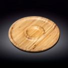 Бамбуковое блюдо круглое двухсекционное 25 см WL-771047/A