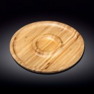 Бамбуковое блюдо круглое двухсекционное 30,5 см WL-771048/A